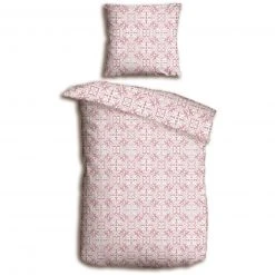 homara Microfaser-Bettwäsche - Rosenholz-Silber Grafik - 135x200 cm - Weich & Atmungsaktiv