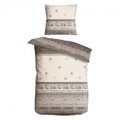 homara Microfaser-Bettwäsche - taupe-natur - 135x200 cm | Atmungsaktiv & Hautfreundlich