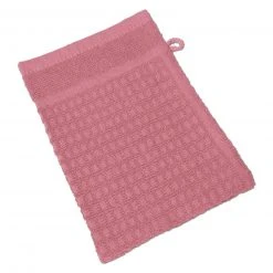 Calimosa Waschhandschuh - Altrose - Baumwolle - 15x21 cm - Weich & Hautfreundlich