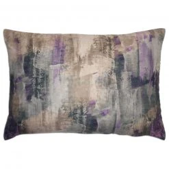 Zierkissen - Graphik - taupe-plum - 40x55 cm