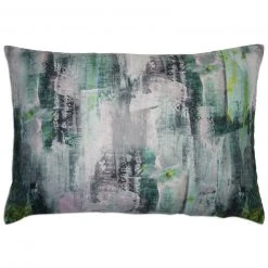 Zierkissen - Graphik - silber-grün - 40x50 cm