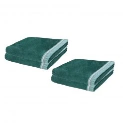 4er-Set Gästetücher in tannengrün – 30x50 cm – 100% Baumwolle