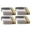 4er Set Gästetuch - Graphit - 30x50 cm - Hochwertige Gästehandtücher für stilvolles Badezimmer