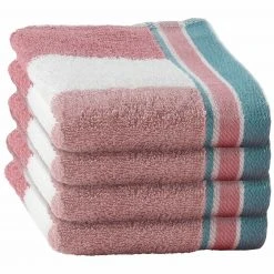 4er-Set Gästetuch - Coralle - 30x50 cm | Weiche & Saugstarke Gästehandtücher