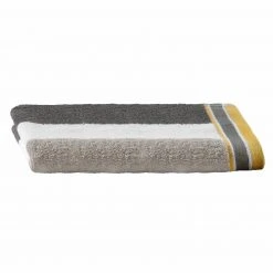 Duschtuch Graphit Streifen - 70x140 cm - Hochwertiges Badetuch