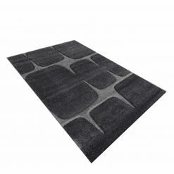 Kurzflorteppich - anthrazit - 80x150 cm