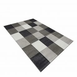 Grauer Kurzflorteppich 120x170 cm - Modern & Gemütlich