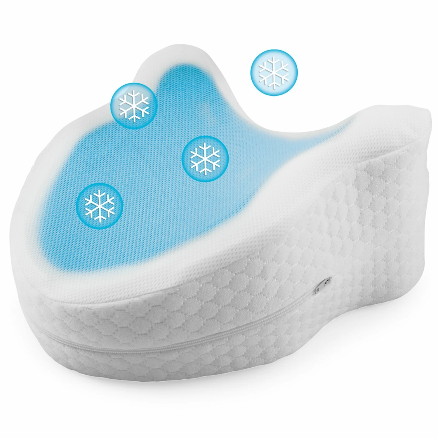 MAXXMEE Seitenschläfer-Kissen mit kühlender Gelschicht - Ergonomisches Kopfkissen für erholsamen Schlaf 4 MAXXMEE Seitenschläfer-Kissen mit kühlender Gelschicht - Ergonomisches Kopfkissen für erholsamen Schlaf – Bild 2