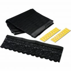 EASYmaxx Moskitonetz Magic Klick - Schwarzes Insektenschutznetz 90x210 cm für Fenster und Türen