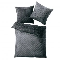 Kleine Wolke Satin-Bettwäsche - anthrazit - Ornamente