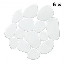 Kleine Wolke 6er Set-Anti-Rutsch-Sticker - rauchgrau - Steinoptik