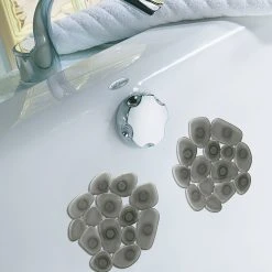 Kleine Wolke 6er Set-Anti-Rutsch-Sticker - weiß - Steinoptik