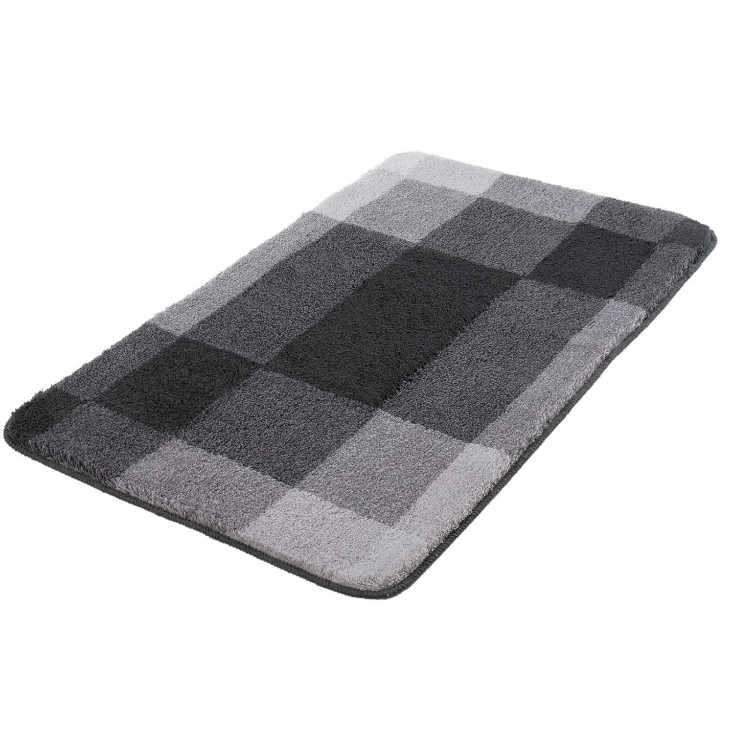 Kleine Wolke Badteppich - schiefer - Karomuster - 70x120 cm 3 Kleine Wolke Badteppich - schiefer - Karomuster - 70x120 cm