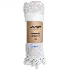 Badetuch MIAMI - Beige, 160x95 cm - Weiches & Saugstarkes Handtuch für Strand & Bad