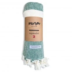 Badetuch MIAMI - Grün - 160x95 cm - Großes, saugfähiges Strand- und Saunatuch