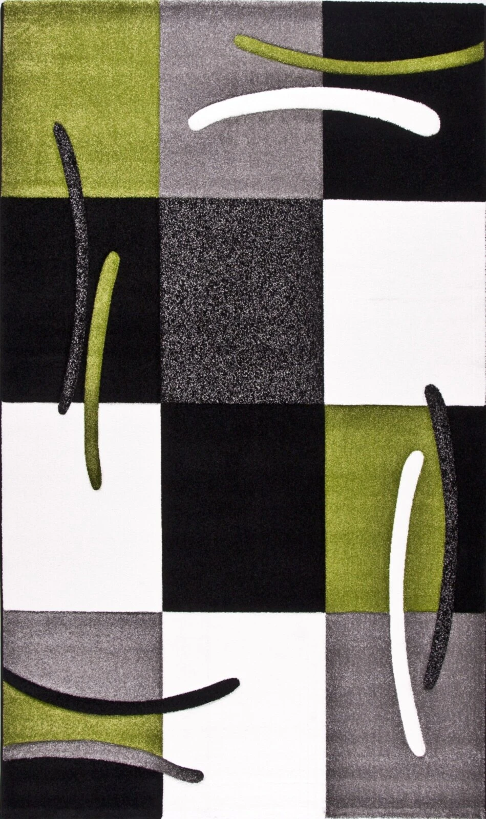 Teppich FLORIDA - schwarz-grün - 80x300 cm | Gemusterte Teppiche für stilvolles Wohnen 3 Teppich FLORIDA - schwarz-grün - 80x300 cm | Gemusterte Teppiche für stilvolles Wohnen