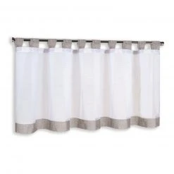 Bistrogardine - Hellgrau - 150x50 cm - Elegante Scheibengardine