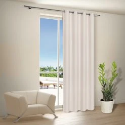 Ösenschal - Weiß - 135x245 cm - Blickdichte Gardinen - Elegante Vorhänge -Heimtextilien Verkäufe 9001425600 02 1600Wx1600H