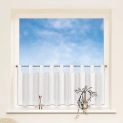 Scheibengardine weiß 145x50cm - Elegante Fensterdekoration für Ihr Zuhause -Heimtextilien Verkäufe 9001686000 02 1600Wx1600H