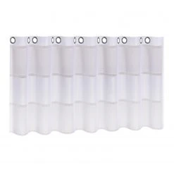 Scheibengardine - Weiß - 140x53 cm - Elegantes Fensterdekor für Zuhause