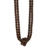 Raffhalter in Braun mit Zierknoten - 60 cm für stilvolle Gardinen | Gardinenzubehör