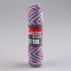 Häkelgarn TWISTER CURLY - lila-grün-türkis-rose - 50g | Hochwertiges Garn für Häkeln & Stricken