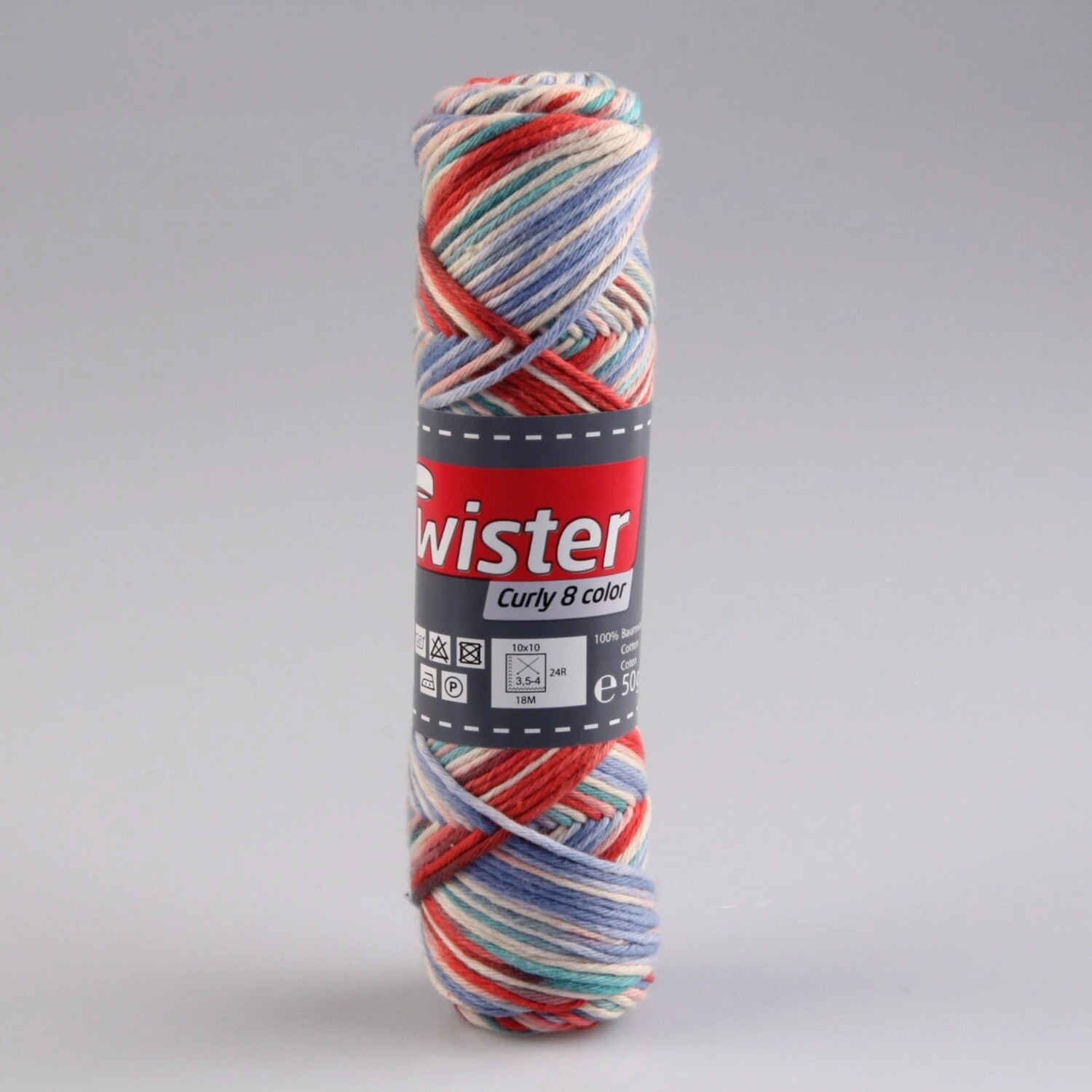 Häkelgarn TWISTER CURLY - blau-grün-rose - 50g | Hochwertiges Strickgarn für kreative Projekte 3 Häkelgarn TWISTER CURLY - blau-grün-rose - 50g | Hochwertiges Strickgarn für kreative Projekte