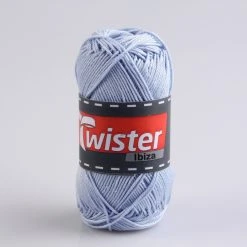 Häkelgarn TWISTER IBIZA - hellblau - 50g | Hochwertiges Garn für Kreative | Häkeln & Stricken
