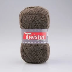 Wolle TWISTER SOX UNI - Braun, 100g - Hochwertige Strickwolle für Socken | Nähen, Stricken & Häkeln