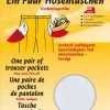 2er-Set Bügeltaschen für Hosen - Weiß - 18,5 x 16 cm - Hochwertiges Nähzubehör -Heimtextilien Verkäufe 9002204300 1600Wx1600H