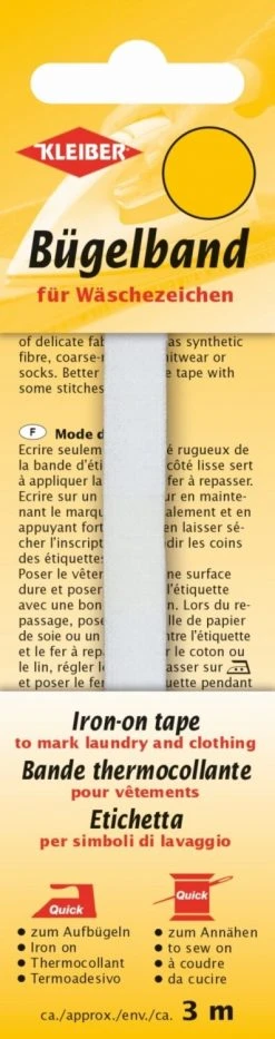 Wäscheetikett-Bänder weiß 3 m - Premium Nähzubehör für Ihre Projekte