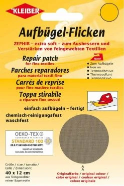 Bügelflicken hellbraun | 40x12 cm | Baumwolle | Nähzubehör für schnelle Reparaturen