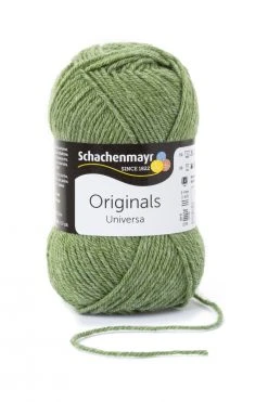 Wolle UNIVERSA - grün melange - 50g | Hochwertige Strickwolle für Nähen, Stricken & Häkeln