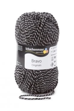 Wolle BRAVO - Graphit Mouline - 50g - Hochwertige Wolle für Stricken & Häkeln