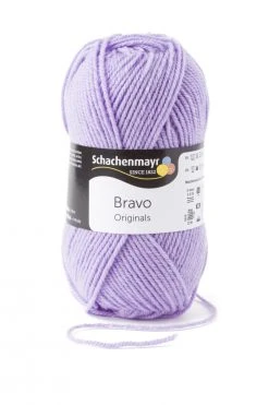 Wolle BRAVO - Flieder - 50g | Hochwertige Strickwolle für kreative Projekte