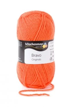 Wolle BRAVO - Kürbis - 50g | Hochwertige Wolle für Stricken & Häkeln | DE
