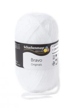 Wolle BRAVO - Weiße Strickwolle in 50g - Premium Qualität für kreative Projekte