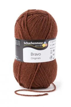 Wolle BRAVO - braun - 50g - Hochwertige Strickwolle für kreative Projekte