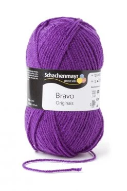 Wolle BRAVO - Violette - 50g | Hochwertige Wolle für Nähen, Stricken & Häkeln