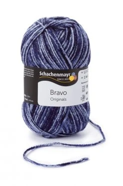 Wolle BRAVO - Navy-Denim - 50g | Hochwertige Strickwolle für kreative Projekte