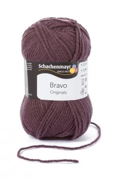 Wolle BRAVO - Pflaume - 50g | Hochwertige Wolle für Stricken & Häkeln