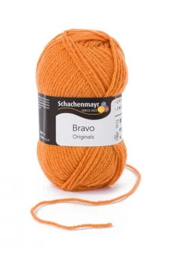 Wolle BRAVO - Bernstein - 50g | Hochwertige Wolle zum Nähen, Stricken & Häkeln