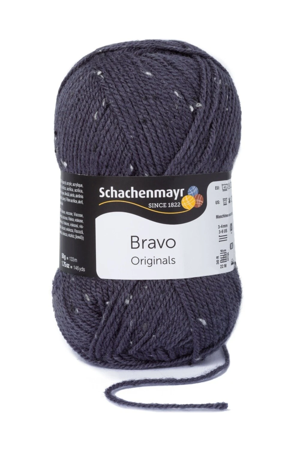 Wolle BRAVO - graublau-tweed - 50g | Hochwertige Strickwolle für kreative Projekte 3 Wolle BRAVO - graublau-tweed - 50g | Hochwertige Strickwolle für kreative Projekte