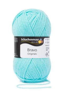 Wolle BRAVO - mintblau - 50g - Hochwertige Wolle zum Stricken & Häkeln