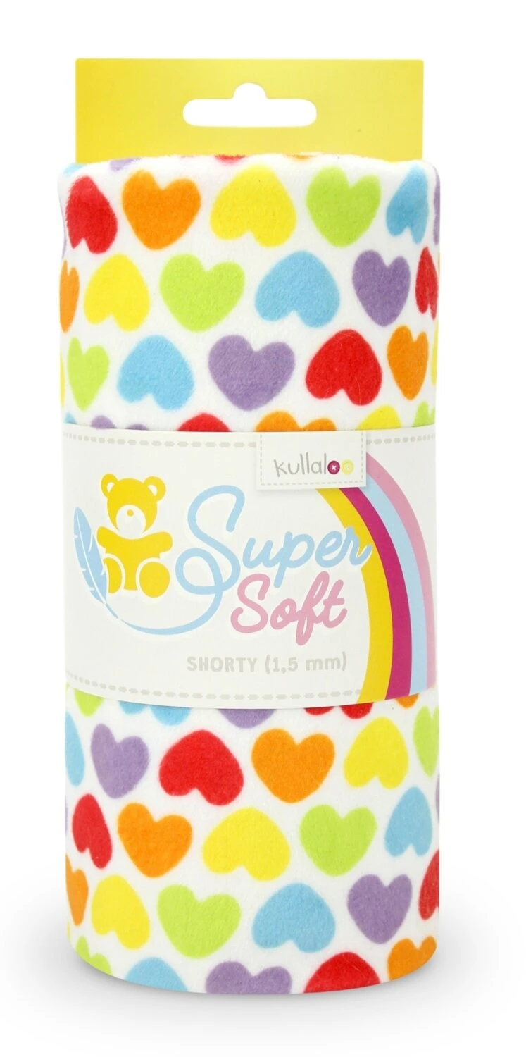 Kullaloo Plüsch SOFT SHORTY - Bunte Herzen mit 1,5 mm Flor - Hochwertiger Stoff für Kreativprojekte 3 Kullaloo Plüsch SOFT SHORTY - Bunte Herzen mit 1,5 mm Flor - Hochwertiger Stoff für Kreativprojekte