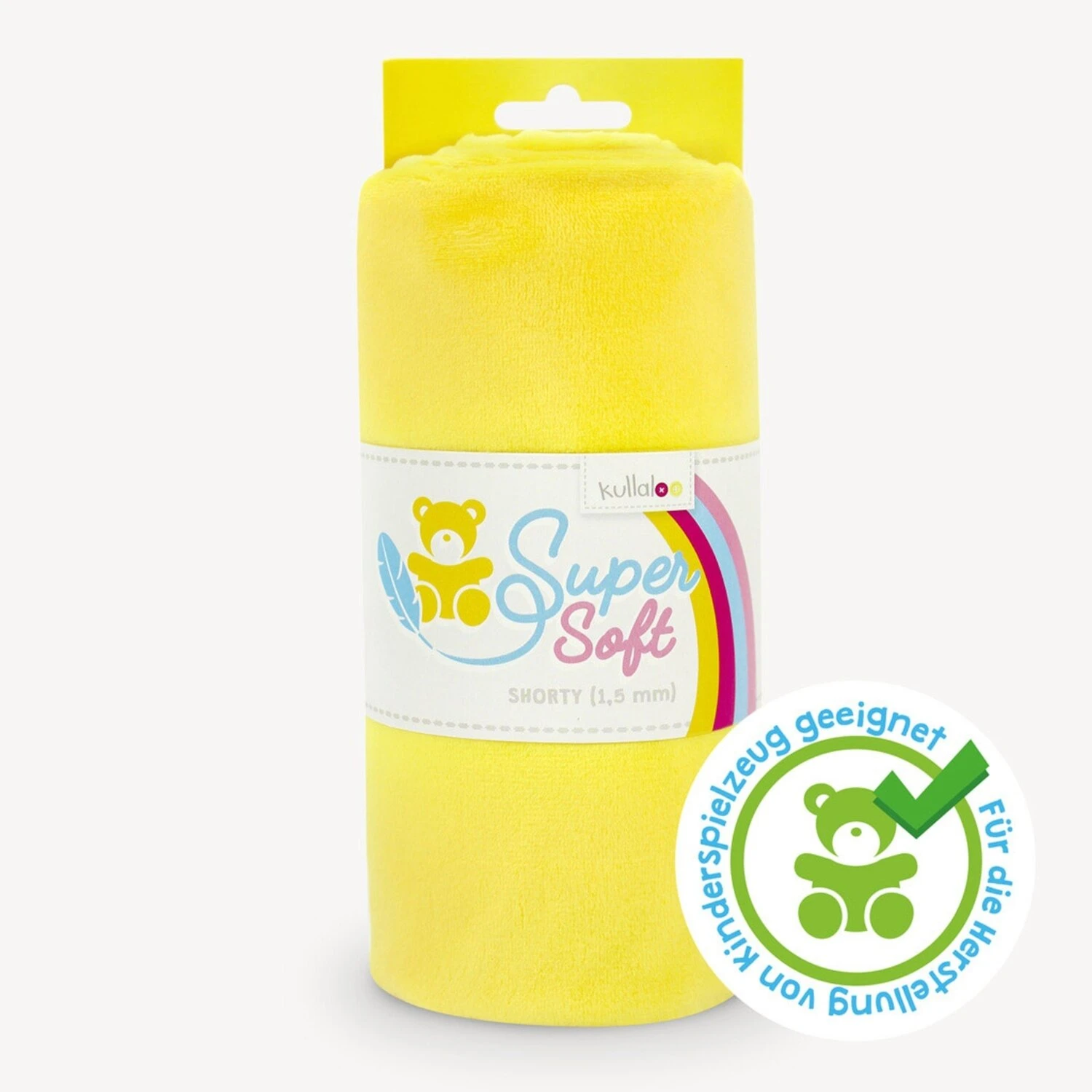 Kullaloo Plüsch SOFT SHORTY - Gelb - 1,5 mm Flor | Stoffe & Meterware 3 Kullaloo Plüsch SOFT SHORTY - Gelb - 1,5 mm Flor | Stoffe & Meterware