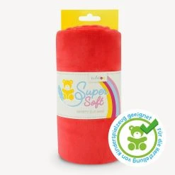 Kullaloo Plüsch SOFT SHORTY - Kirschrot - 1,5 mm Florstoff für Fleece & Flauschprojekte