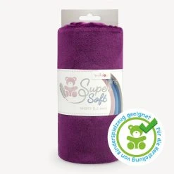 Kullaloo Plüsch SOFT SHORTY - Lila Flor Stoff (1,5 mm) | Weiche Meterware für kreative Projekte