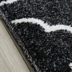 Kurzflor-Teppich Schwarz - 80x150 cm - Hochwertiger Kurzflorteppich für gemütliche Räume -Heimtextilien Verkäufe 9002840600 04 1600Wx1600H