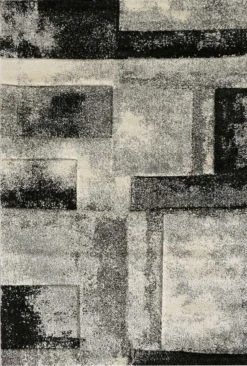 Grauer Kurzflorteppich 160x230 cm - Elegant & Strapazierfähig